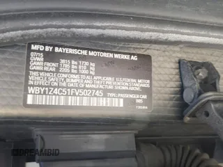 2015 BMW i3 z VIN WBY1Z4C51FV502745, wystawiony jako Copart lot #51739575 z przebiegiem Nie podano mil oraz Szkoda całkowita • Salvage title. Historia ofert i sprzedaży dostępna na DreamBid. Obrazek 13.