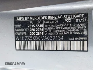 2021 Mercedes-Benz AMG GT 43 z VIN W1K7X5KB0MA039134, wystawiony jako IAAI lot #42129975 z przebiegiem 50 856 mil mil oraz . Historia ofert i sprzedaży dostępna na DreamBid. Obrazek 9.
