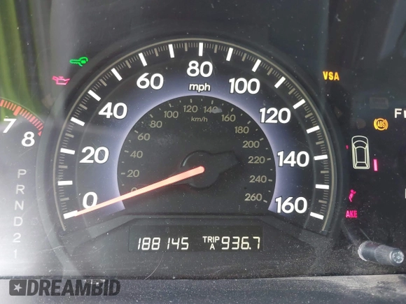 2005 Honda Odyssey EX-L with VIN 5FNRL38675B422980, listed as a IAAI auction lot 41680392 with 188,145 mi miles. Bid and sale history available at carsss.com. Image 7.