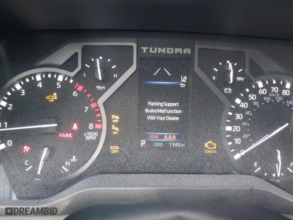 2024 Toyota Tundra 4WD SR5 with VIN 5TFLA5DB0RX145580, listed as a IAAI auction lot 41882448 with 1,345 mi miles. Bid and sale history available at carsss.com. Image 16.