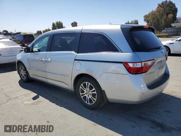 2011 Honda Odyssey EX-L with VIN 5FNRL5H64BB022124, listed as a Copart auction lot 55444745 with 150,843 mi miles and Salvage Title. Bid and sale history available at DreamBid. Image 2.