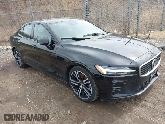 2019 Volvo S60 R-Design with VIN 7JRA22TM9KG014922, listed as a IAAI auction lot 41826883 with 97,702 mi miles. Bid and sale history available at carsss.com. Image 1.