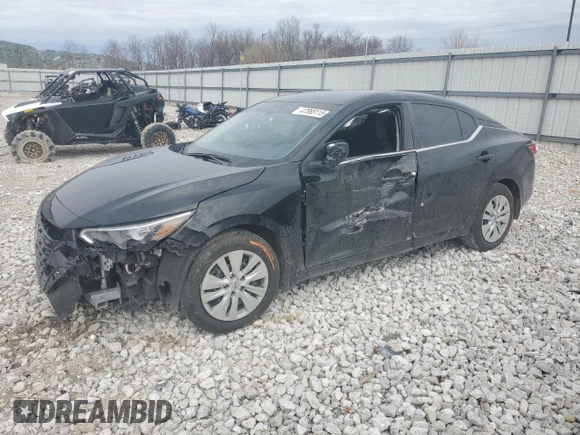 2025 Nissan Sentra S with VIN 3N1AB8BV4SY221733, listed as a Copart auction lot 47888115 with 6,100 mi miles and Salvage title. Bid and sale history available at DreamBid. Image 1.
