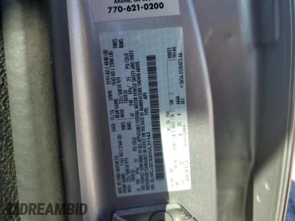 2017 Lincoln MKC Select z VIN 5LMCJ2C92HUL31143, wystawiony jako Copart lot #55206365 z przebiegiem 71 266 mil mil oraz Szkoda całkowita • Salvage title. Historia ofert i sprzedaży dostępna na DreamBid. Obrazek 13.