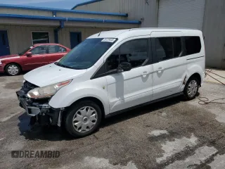 2018 Ford Transit Connect XLT with VIN NM0GE9F77J1372937, listed as a Copart auction lot 59725445 with 156,553 mi miles and Salvage title. Bid and sale history available at DreamBid. Image 1.