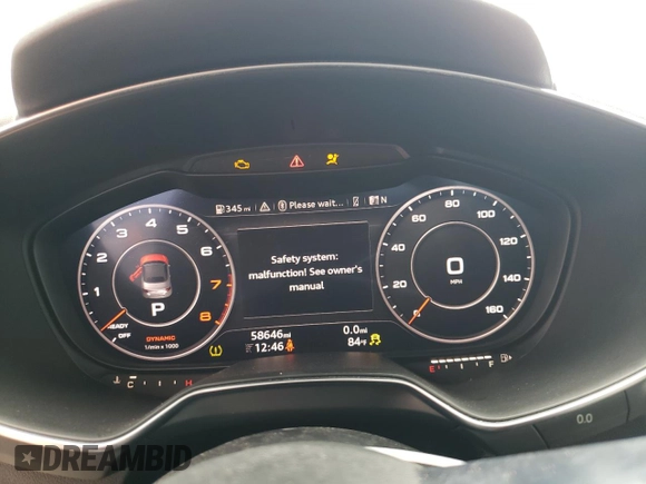 2018 Audi TT Roadster with VIN TRUT5CFV3J1012275, listed as a Copart auction lot 68512434 with 58,646 mi miles and Non repairable. Bid and sale history available at DreamBid. Image 9.