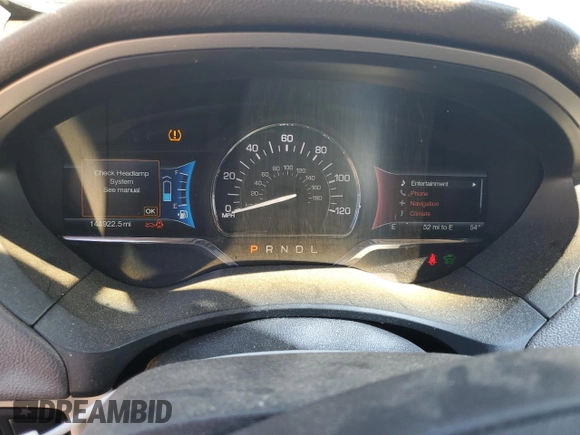 2016 Lincoln MKZ Hybrid with VIN 3LN6L2LU4GR622229, listed as a Copart auction lot 45312325 with 144,922 mi miles and Salvage Title. Bid and sale history available at DreamBid. Image 9.