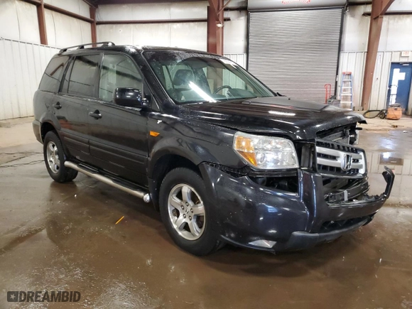 2007 Honda Pilot EX-L with VIN 2HKYF18787H537494, listed as a Copart auction lot 88941675 with 190,446 mi miles and Salvage Title. Bid and sale history available at carsss.com. Image 4.