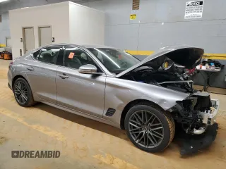 2023 Genesis G70 2.0T with VIN KMTG34TA2PU131582, listed as a Copart auction lot 41963835 with 28,512 mi miles and Non Repairable. Bid and sale history available at DreamBid. Image 4.