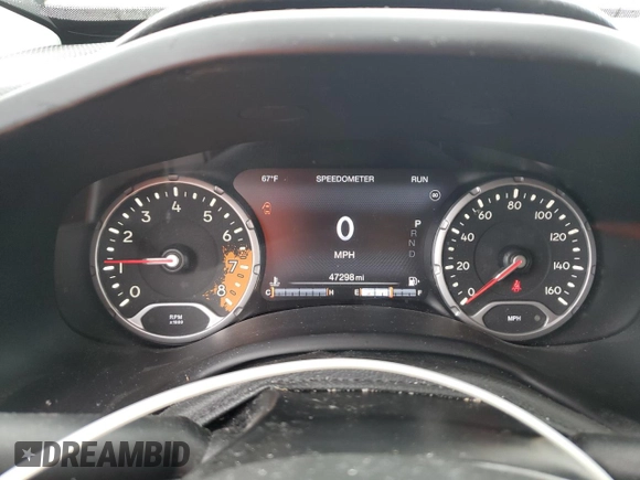 2017 Jeep Renegade Limited with VIN ZACCJBDB4HPG64017, listed as a Copart auction lot 57458665 with 47,298 mi miles and Salvage title. Bid and sale history available at DreamBid. Image 9.