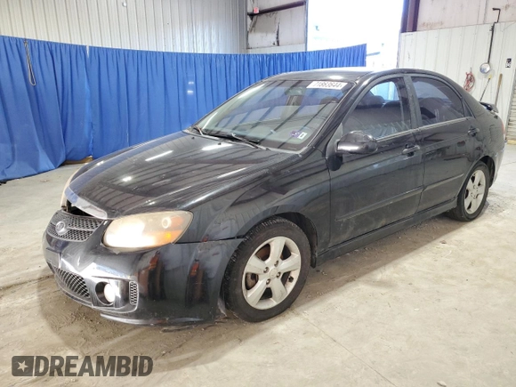 2009 Kia Spectra EX with VIN KNAFE221595027222, listed as a Copart auction lot 71863644 with Not Provided miles and Clean Title. Bid and sale history available at carsss.com. Image 1.