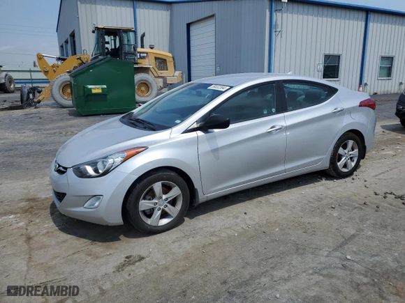 2013 Hyundai Elantra GLS PZEV with VIN KMHDH4AE4DU775567, listed as a Copart auction lot 59032394 with 112,389 mi miles and Salvage Title. Bid and sale history available at carsss.com. Image 1.
