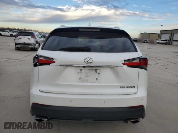 2017 Lexus NX with VIN JTJYARBZ1H2051519, listed as a Copart auction lot 87646765 with 95,862 mi miles and Salvage Title. Bid and sale history available at carsss.com. Image 6.