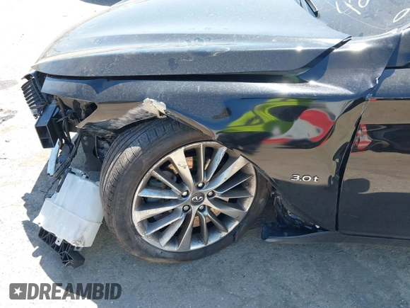 2018 Infiniti Q50 3.0t LUXE with VIN JN1EV7AP8JM357872, listed as a IAAI auction lot 42059854 with 111,640 mi miles. Bid and sale history available at carsss.com. Image 18.