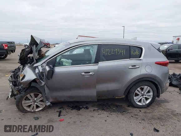 2018 Kia Sportage LX with VIN KNDPMCAC7J7366379, listed as a IAAI auction lot 41229341 with Not Provided miles. Bid and sale history available at carsss.com. Image 14.