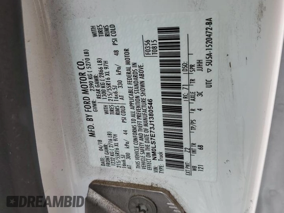 2018 Ford Transit Connect XL z VIN NM0LS7E73J1380546, wystawiony jako Copart lot #58862665 z przebiegiem 67 999 mil mil oraz Szkoda całkowita • Salvage title. Historia ofert i sprzedaży dostępna na DreamBid. Obrazek 12.