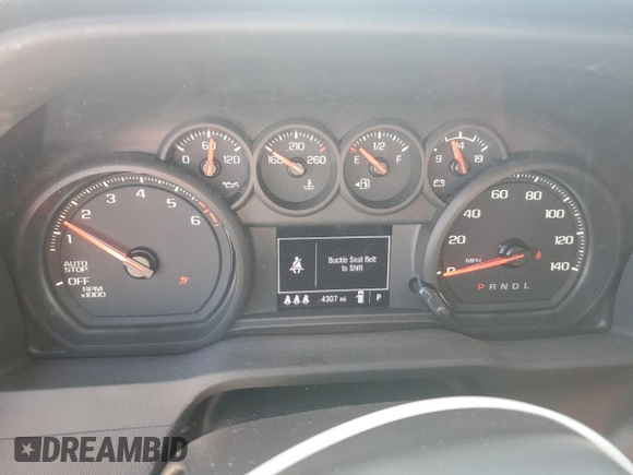 2024 Chevrolet Silverado 1500 Custom with VIN 3GCPABEK5RG222754, listed as a Copart auction lot 53932094 with 4,307 mi miles and Salvage Title. Bid and sale history available at DreamBid. Image 9.