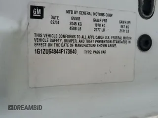 2004 Chevrolet Malibu Maxx LT with VIN 1G1ZU64844F173840, listed as a Copart auction lot 87383534 with 89,826 mi miles and Salvage Title. Bid and sale history available at carsss.com. Image 12.