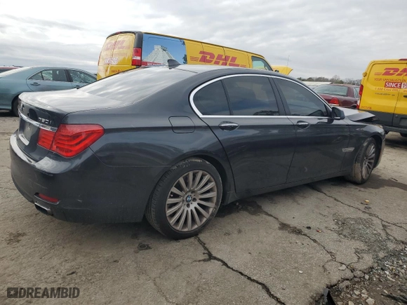 2012 BMW 7 Series 750i xDrive with VIN WBAKC6C52CC396443, listed as a Copart auction lot 44333945 with 134,075 mi miles and Salvage Title. Bid and sale history available at carsss.com. Image 3.