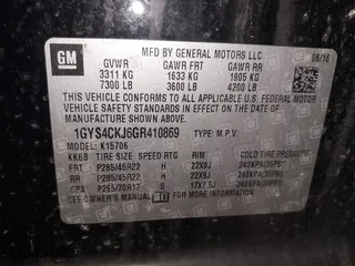 2016 Cadillac Escalade Premium Collection with VIN 1GYS4CKJ6GR410869, listed as a IAAI auction lot 41414350 with 134,677 mi miles. Bid and sale history available at carsss.com. Image 9.