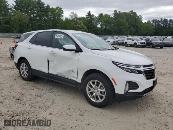 2023 Chevrolet Equinox LT with VIN 3GNAXUEG5PS214411, listed as a Copart auction lot 57263425 with 36,182 mi miles and Salvage title. Bid and sale history available at DreamBid. Image 4.
