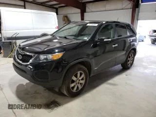 2013 Kia Sorento LX with VIN 5XYKTCA65DG333203, listed as a Copart auction lot 75594824 with 201,955 mi miles and Salvage Title. Bid and sale history available at carsss.com. Image 1.