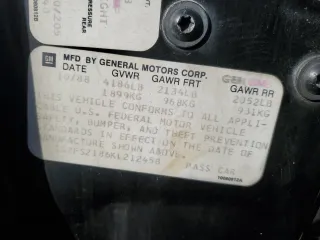 1989 Pontiac Firebird z VIN 1G2FS2186KL212458, wystawiony jako Copart lot #56995025 z przebiegiem 89 851 mil mil oraz Szkoda całkowita • Salvage title. Historia ofert i sprzedaży dostępna na DreamBid. Obrazek 12.