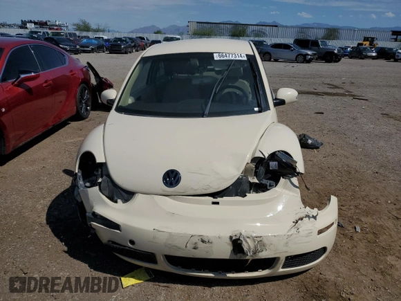 2008 Volkswagen New Beetle Coupe S with VIN 3VWPW31C58M519249, listed as a Copart auction lot 66477314 with 0 mi miles and Salvage Title. Bid and sale history available at carsss.com. Image 5.