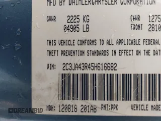 2005 Chrysler 300 with VIN 2C3JA43R45H616682, listed as a IAAI auction lot 41853835 with 158,464 mi miles. Bid and sale history available at carsss.com. Image 9.