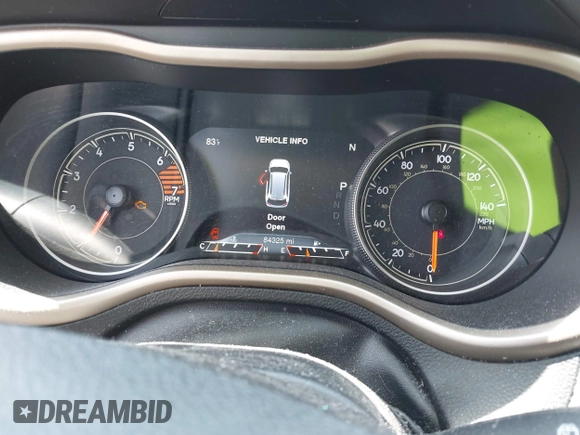2016 Jeep Cherokee Limited with VIN 1C4PJMDB3GW267073, listed as a IAAI auction lot 42457201 with 84,325 mi miles and . Bid and sale history available at DreamBid. Image 7.