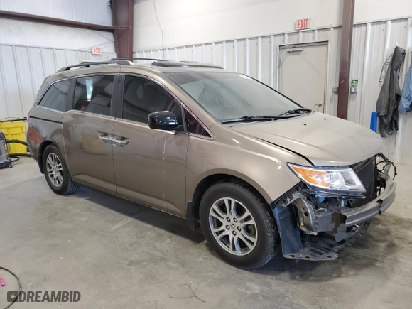 2013 Honda Odyssey EX-L with VIN 5FNRL5H68DB074276, listed as a Copart auction lot 50323735 with 154,620 mi miles and Salvage Title. Bid and sale history available at carsss.com. Image 4.