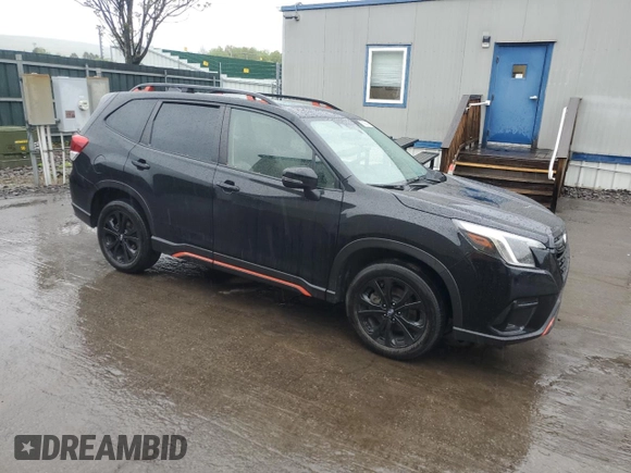 2023 Subaru Forester Special Sports with VIN JF2SKAJC6PH516491, listed as a Copart auction lot 55936455 with 17,802 mi miles and Salvage title. Bid and sale history available at DreamBid. Image 4.