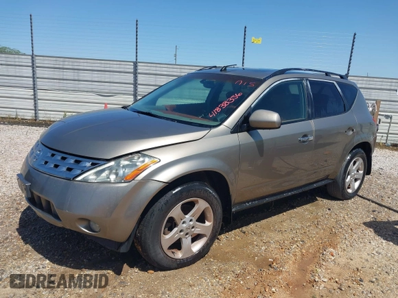 2003 Nissan Murano SL with VIN JN8AZ08T33W108417, listed as a IAAI auction lot 41838356 with 272,106 mi miles. Bid and sale history available at carsss.com. Image 2.