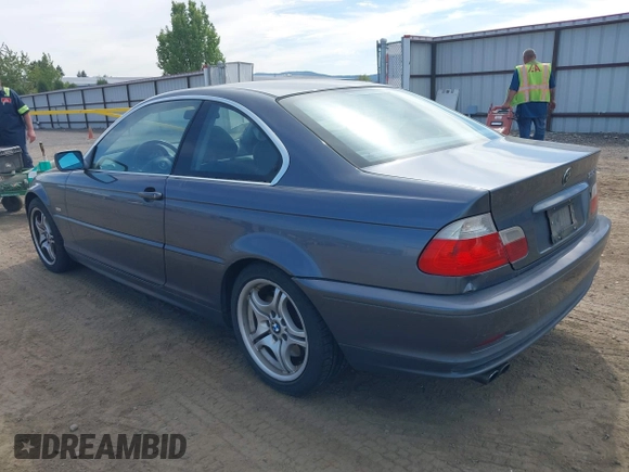 2002 BMW 3 Series 330Ci with VIN WBABN534X2JU26438, listed as a IAAI auction lot 42203983 with 207,394 mi miles and . Bid and sale history available at carsss.com. Image 3.