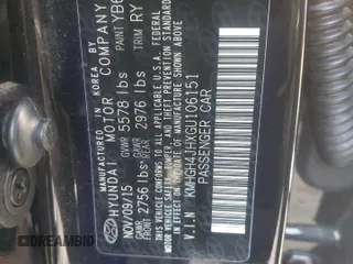 2016 Hyundai Equus Signature z VIN KMHGH4JHXGU106151, wystawiony jako Copart lot #65985024 z przebiegiem 92 629 mil mil oraz Szkody całkowita. Historia ofert i sprzedaży dostępna na DreamBid. Obrazek 14.