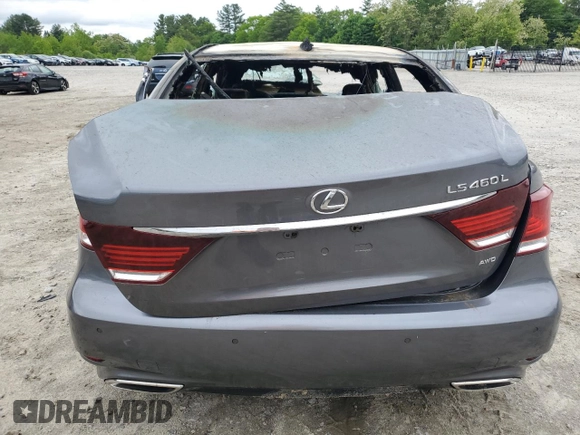 2014 Lexus LS 460 L with VIN JTHDL5EF3E5006192, listed as a Copart auction lot 58060605 with Not provided miles and Clean title. Bid and sale history available at DreamBid. Image 6.