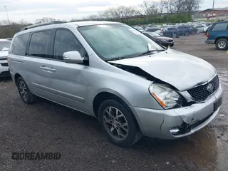 2014 Kia Sedona LX with VIN KNDMG4C70E6592842, listed as a IAAI auction lot 41861685 with 242,222 mi miles. Bid and sale history available at carsss.com. Image 1.