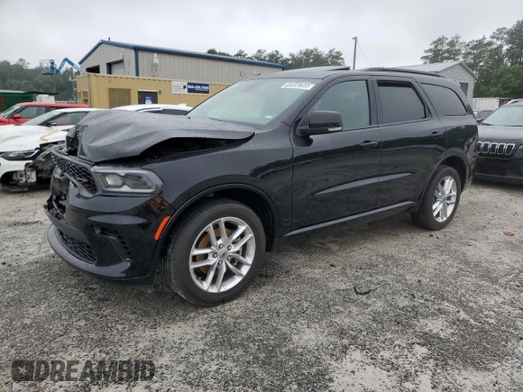 2024 Dodge Durango GT Plus z VIN 1C4RDJDG7RC192232, wystawiony jako Copart lot #59980395 z przebiegiem 27 409 mil mil oraz Czysty tytuł • Clean title. Historia ofert i sprzedaży dostępna na DreamBid. Obrazek 1.