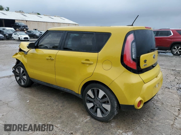 2014 Kia Soul + with VIN KNDJX3A50E7043571, listed as a Copart auction lot 53580215 with Not Provided miles and Salvage Title. Bid and sale history available at DreamBid. Image 2.