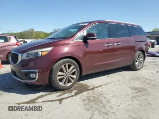 2015 Kia Sedona SX-L with VIN KNDME5C17F6026654, listed as a Copart auction lot 53024285 with 142,351 mi miles and Salvage Title. Bid and sale history available at DreamBid. Image 1.