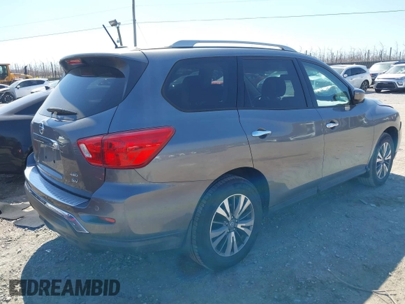 2017 Nissan Pathfinder SL with VIN 5N1DR2MM1HC643706, listed as a IAAI auction lot 41907925 with 88,577 mi miles. Bid and sale history available at carsss.com. Image 4.
