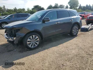 2014 Acura MDX Technology with VIN 5FRYD4H40EB047929, listed as a Copart auction lot 63595925 with 135,301 mi miles and Salvage title. Bid and sale history available at DreamBid. Image 1.