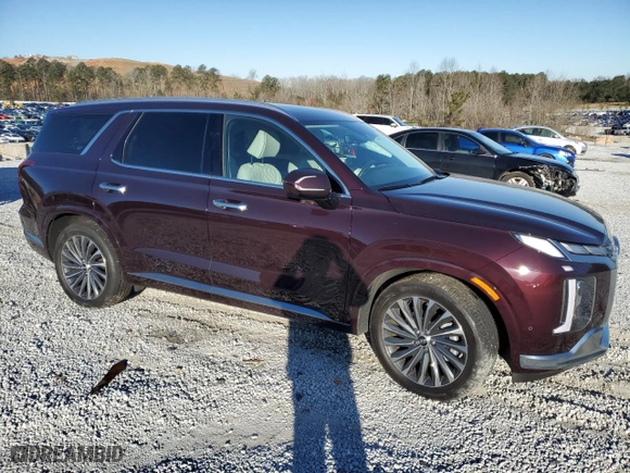 2024 Hyundai Palisade Calligraphy with VIN KM8R74GE8RU753725, listed as a Copart auction lot 46307715 with 5,623 mi miles and Salvage Title. Bid and sale history available at carsss.com. Image 4.