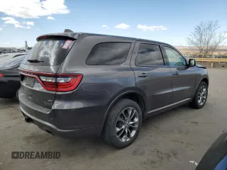 2020 Dodge Durango GT Plus with VIN 1C4RDJDG4LC123411, listed as a Copart auction lot 47147375 with 127,186 mi miles and Salvage title. Bid and sale history available at DreamBid. Image 3.