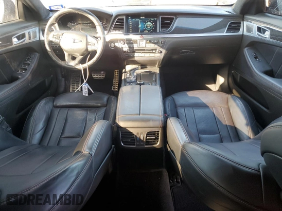2018 Genesis G80 Sport with VIN KMHGN4JB5JU219162, listed as a Copart auction lot 79851474 with 58,056 mi miles and Salvage Title. Bid and sale history available at DreamBid. Image 8.