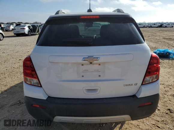 2016 Chevrolet Trax LT with VIN KL7CJLSB5GB543849, listed as a Copart auction lot 46850525 with 82,309 mi miles and Salvage Title. Bid and sale history available at carsss.com. Image 6.