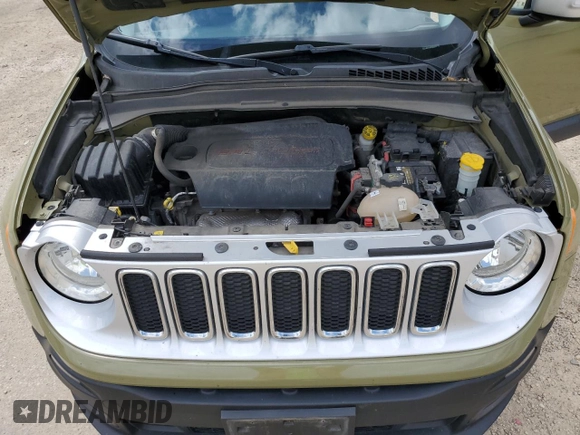 2015 Jeep Renegade Limited with VIN ZACCJBDT0FPB62974, listed as a Copart auction lot 54979735 with 104,023 mi miles and Non Repairable. Bid and sale history available at DreamBid. Image 12.