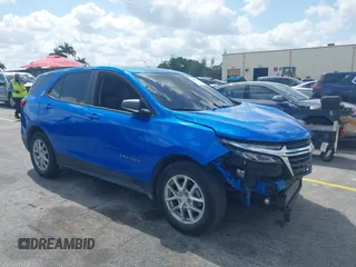 2024 Chevrolet Equinox LS with VIN 3GNAXHEG5RL296032, listed as a IAAI auction lot 42055362 with 22,988 mi miles and . Bid and sale history available at DreamBid. Image 1.