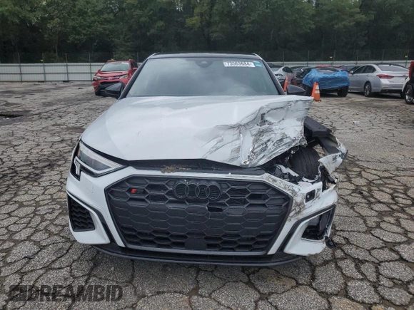 2023 Audi S3 Premium Plus z VIN WAUH3DGY5PA054747, wystawiony jako Copart lot #73563684 z przebiegiem 18 556 mil mil oraz Szkoda całkowita • Salvage title. Historia ofert i sprzedaży dostępna na DreamBid. Obrazek 5.