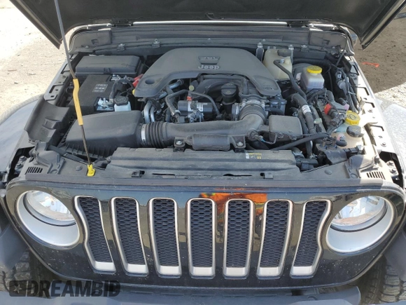 2020 Jeep Wrangler Unlimited Sahara with VIN 1C4HJXEG3LW145470, listed as a Copart auction lot 59386005 with 47,838 mi miles and Salvage title. Bid and sale history available at DreamBid. Image 12.